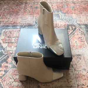 Ninety Union off white booties size 8